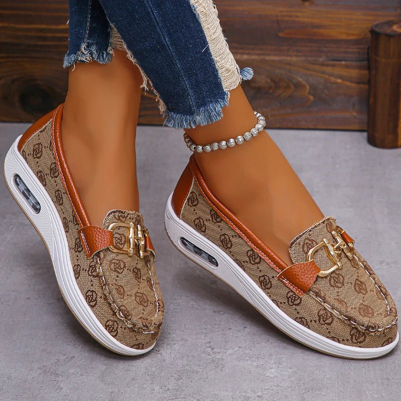 2024 New Autumn Women Trend Retro Designer Flat Shoes Women Fashionable Round Toe Metal Decoration Casual Shoes Zapatos De Mujer - Maison zamor