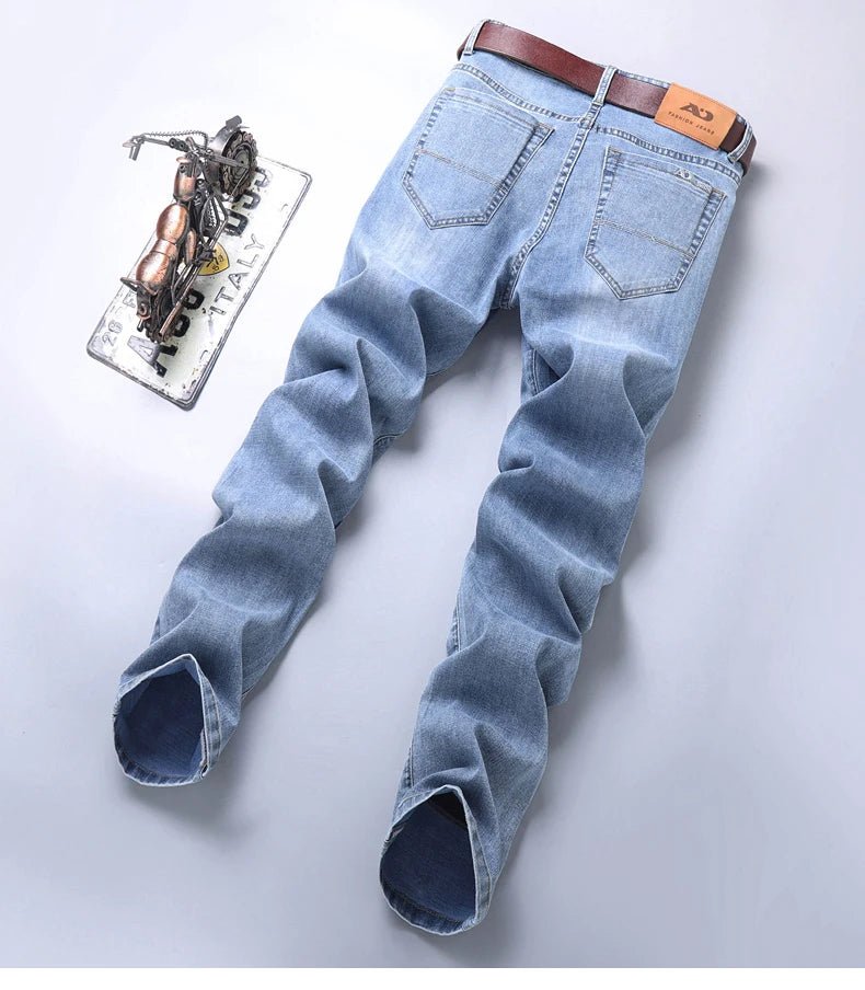2024 Thin or Thick Material Slim Fit Men's Luxury Classic Style Men Jeans Business Stretch Denim Male Trousers Clothing - Maison zamor