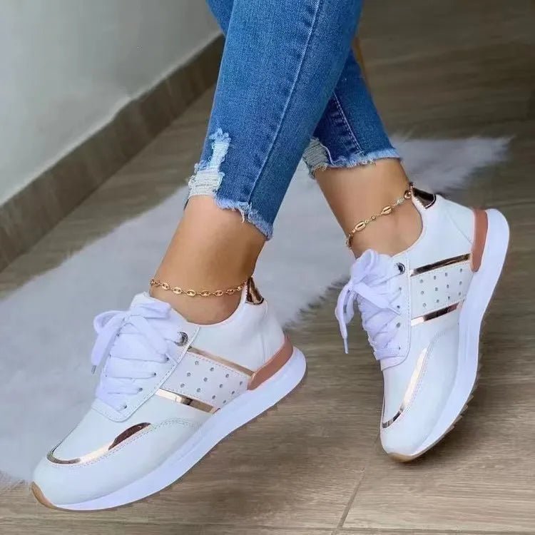 2025 New Platform Sneakers Women Wide Width 37 - 40 Non - Slip Casual Sports Shoes Chunky Sole for Walking - Maison zamor