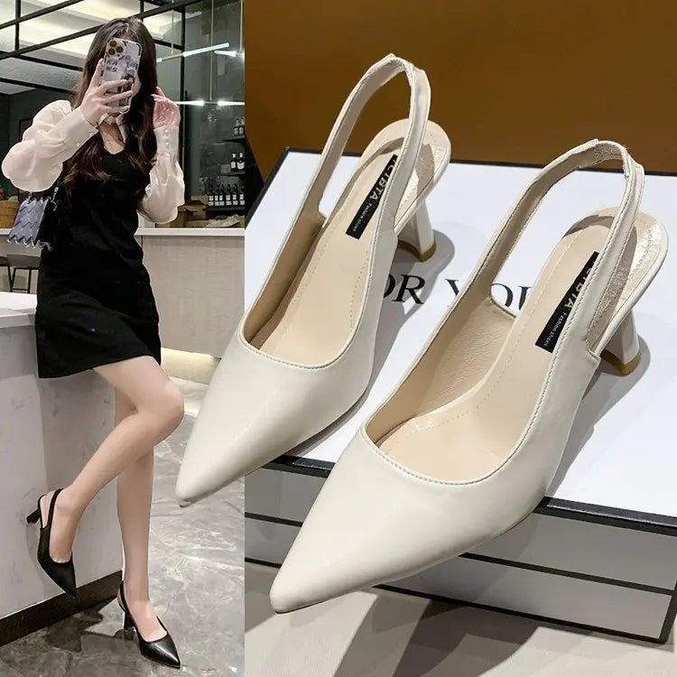 2025 Summer new pointed high heels Women's sandals Casual Shallow mouth shoe Fashion elegant ladies shoes Zapatillas Mujer ﻿ - Maison zamor