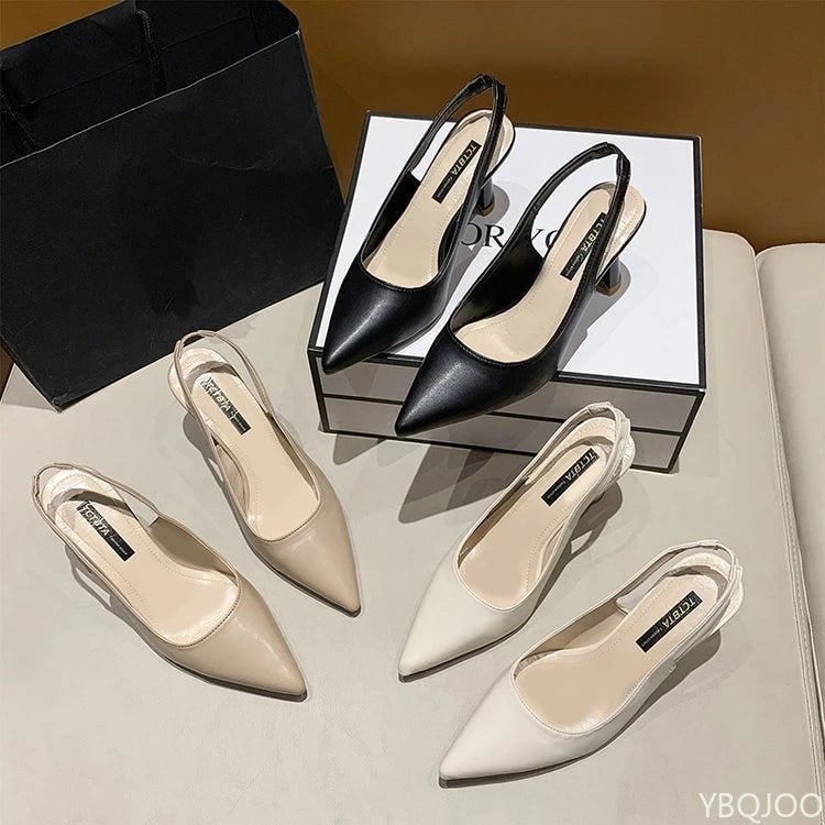 2025 Summer new pointed high heels Women's sandals Casual Shallow mouth shoe Fashion elegant ladies shoes Zapatillas Mujer ﻿ - Maison zamor