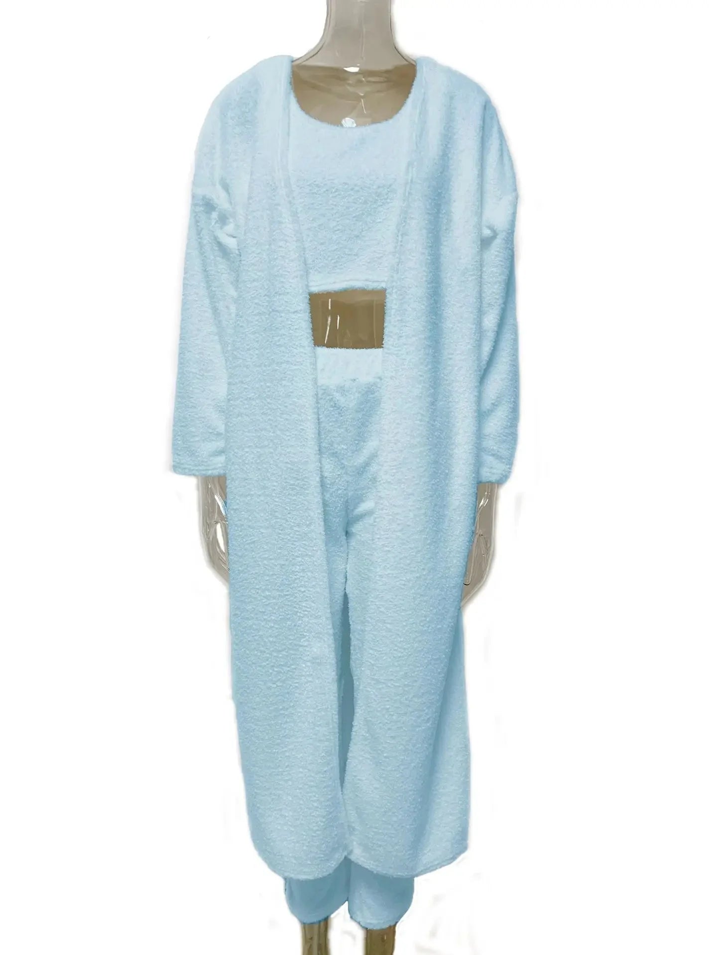 3 - Piece Fuzzy Fleece Loungewear Set - Maison zamor
