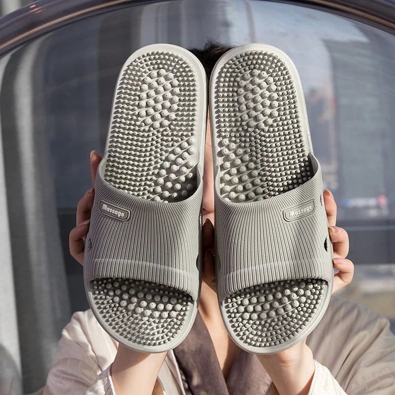 Men's Summer Indoor Home Foot Bot Massage Particle Acupoint Massage Couple Batoom Bathing Home Use Cool Slippers