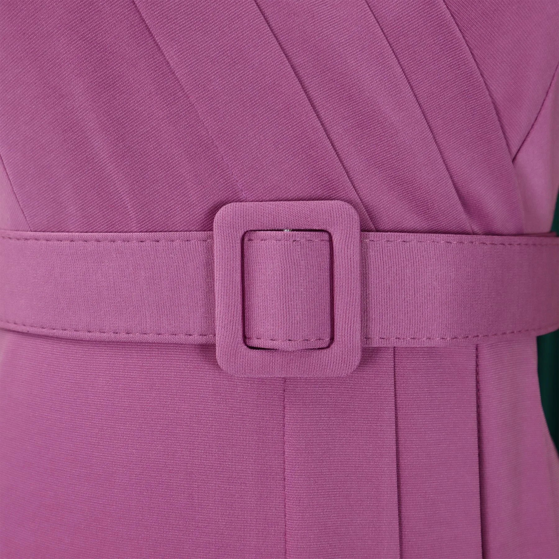Elegant Office Dresses for Women V Neck Short Sleeve Belt Waisted Straight Mid Calf Formal Female Business Work Wear Dress Midi - Maison zamor