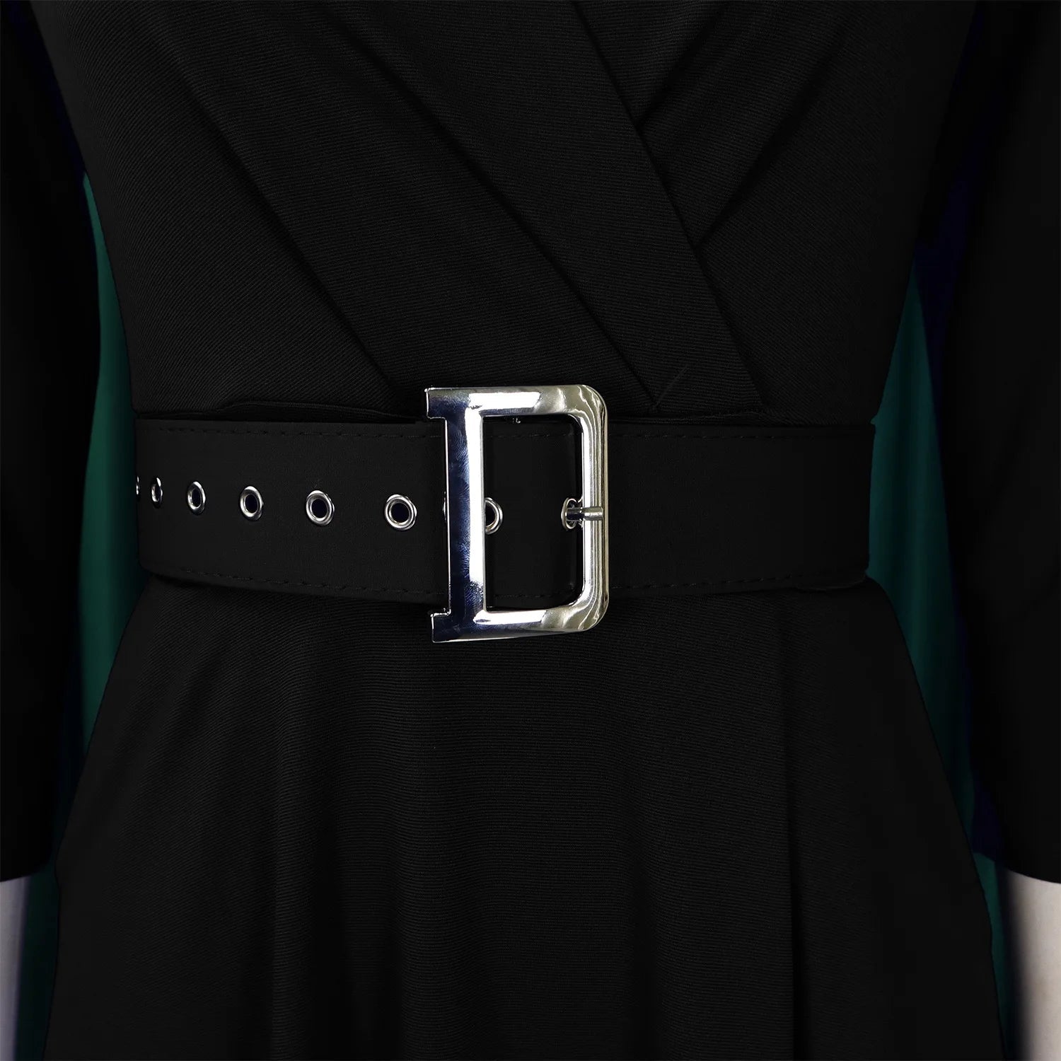 Fashion Office Dresses for Women Turn Down Collar V Neck Belt Waisted Pleated Mid Calf Elegant African Business Work Dress Cloth - Maison zamor