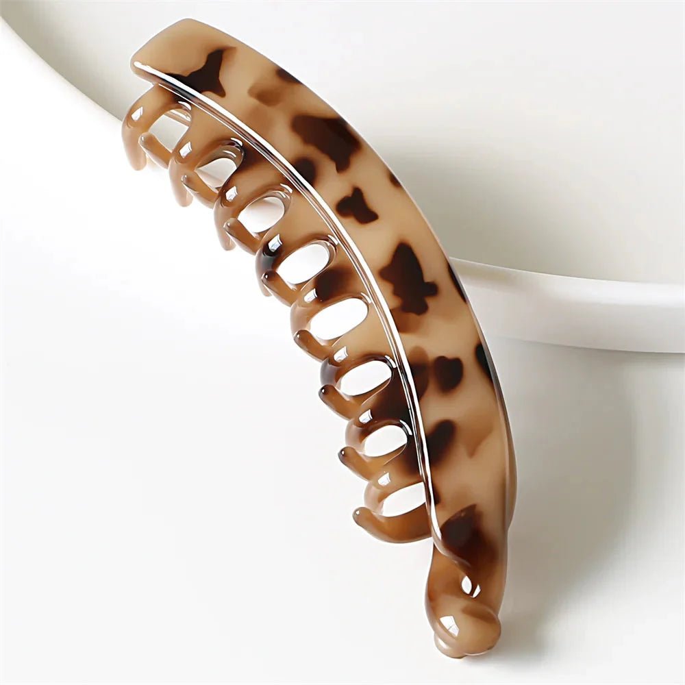 Frosted Solid Color Banana Hair Clips – Fashion Ponytail Barrettes & Hair Claws for Women - Maison zamor