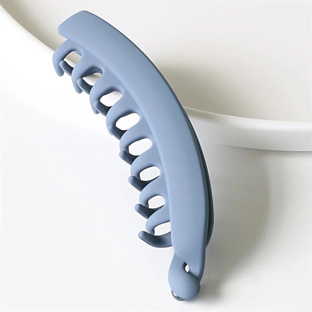 Frosted Solid Color Banana Hair Clips – Fashion Ponytail Barrettes & Hair Claws for Women - Maison zamor