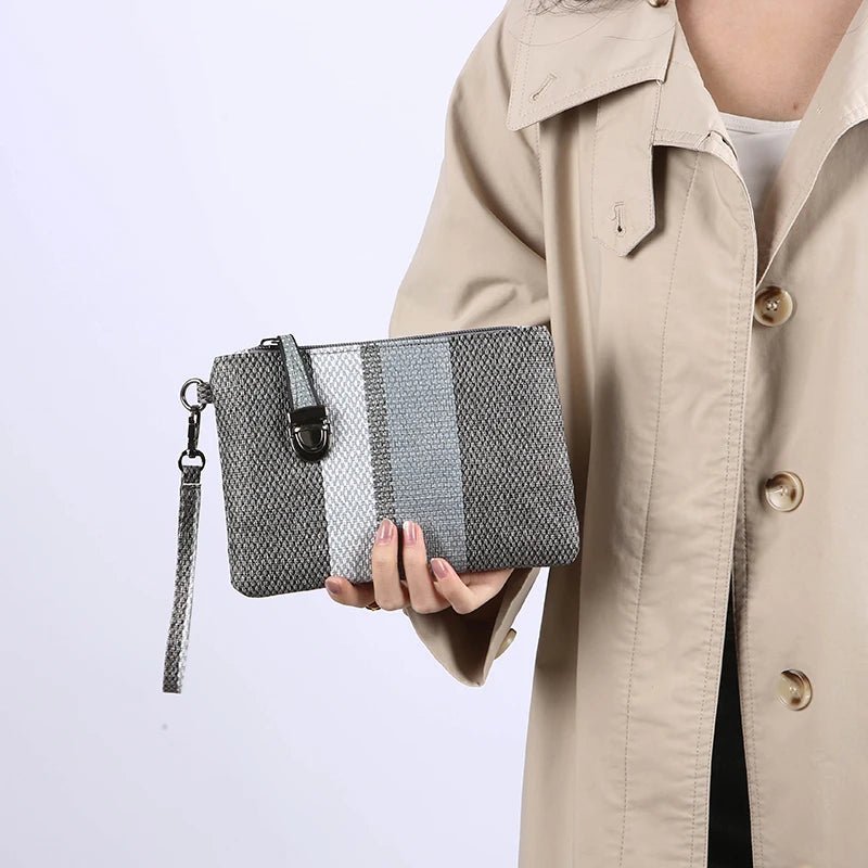 High Quality Women PU Leather Handbags Shoulder Bag Casual Female 4 Pieces Set Crossbody Bags Fashion Stripe Tote Messenger Bag - Maison zamor