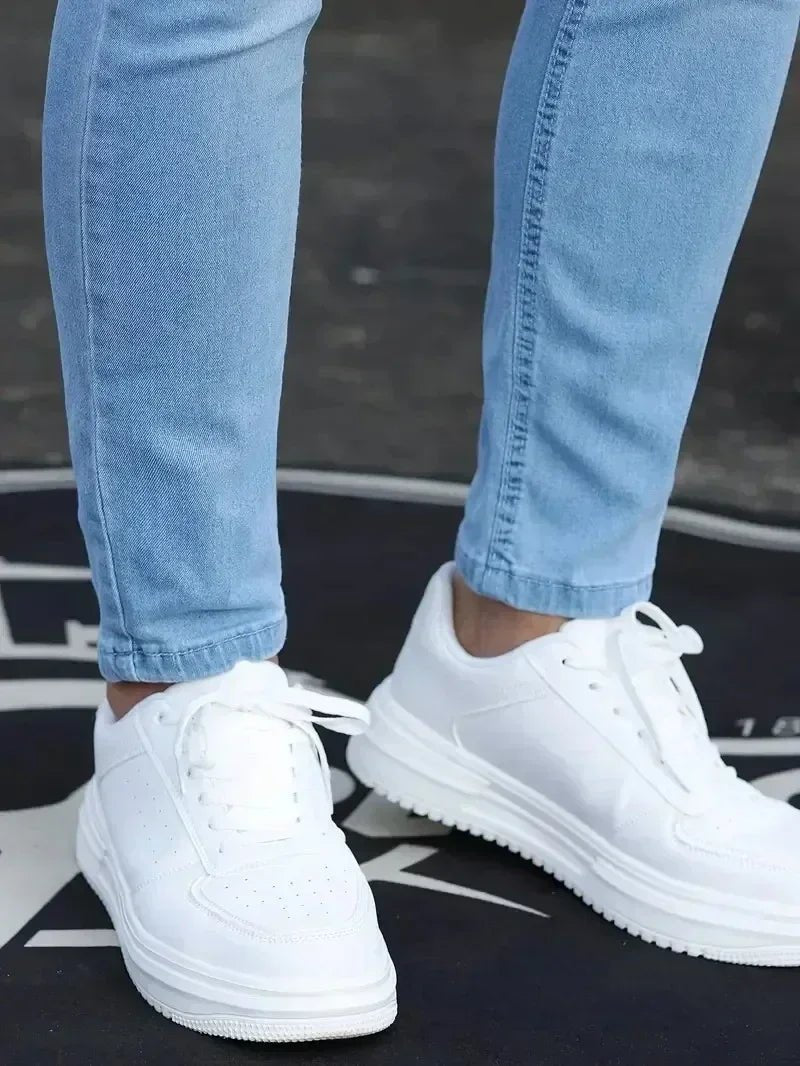 Man Classic Style Pants Light Blue Stretch Jeans Zipper Casual Slim Fit Trousers Male Pencil Pants Denim Skinny Jeans Men Brand - Maison zamor