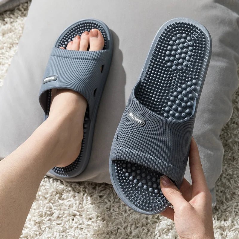 Men's Summer Indoor Home Foot Bot Massage Particle Acupoint Massage Couple Batoom Bathing Home Use Cool Slippers - Maison zamor