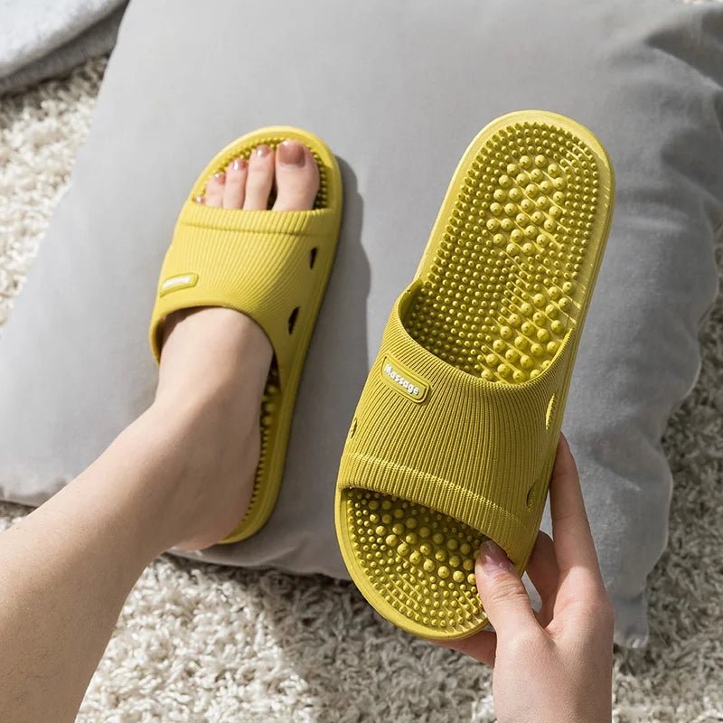 Men's Summer Indoor Home Foot Bot Massage Particle Acupoint Massage Couple Batoom Bathing Home Use Cool Slippers - Maison zamor
