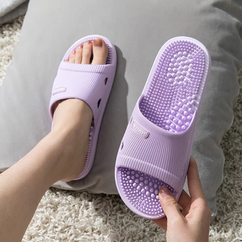 Men's Summer Indoor Home Foot Bot Massage Particle Acupoint Massage Couple Batoom Bathing Home Use Cool Slippers - Maison zamor