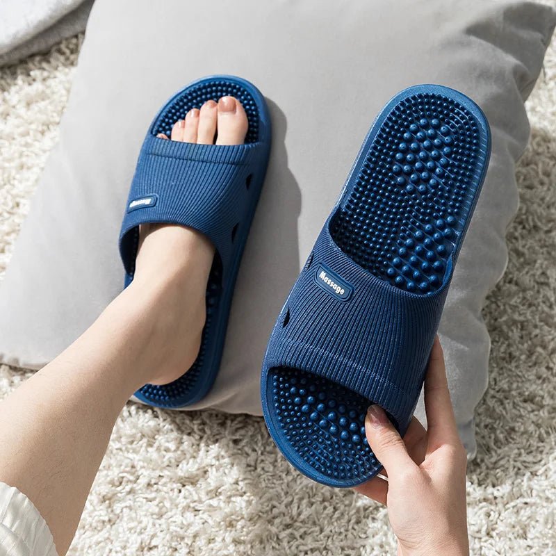 Men's Summer Indoor Home Foot Bot Massage Particle Acupoint Massage Couple Batoom Bathing Home Use Cool Slippers - Maison zamor