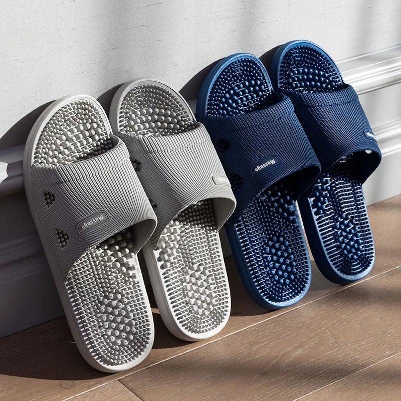Men's Summer Indoor Home Foot Bot Massage Particle Acupoint Massage Couple Batoom Bathing Home Use Cool Slippers - Maison zamor