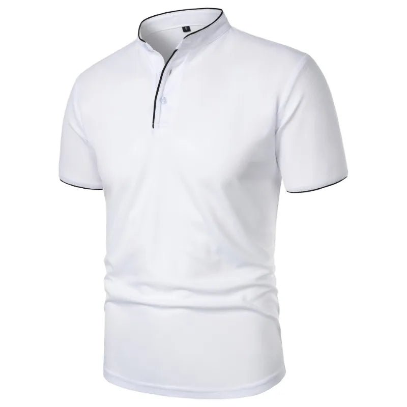 New Men's Short Sleeve T Shirts Summer Solid Color Polo Shirt Breathable Loose Basic Shirts for Men Breathable Lightweight Tops - Maison zamor