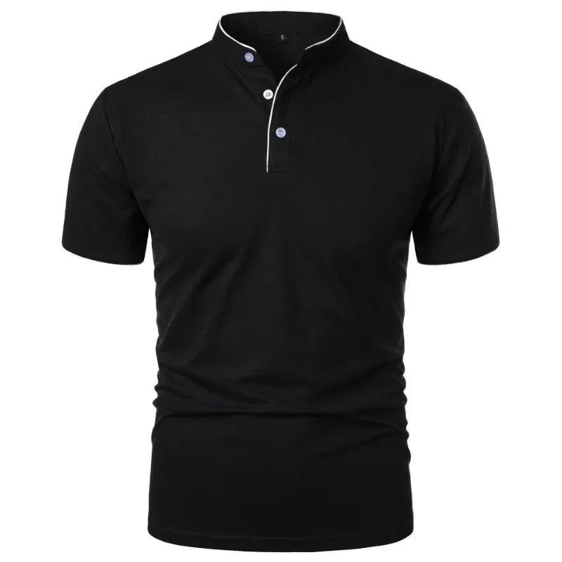 New Men's Short Sleeve T Shirts Summer Solid Color Polo Shirt Breathable Loose Basic Shirts for Men Breathable Lightweight Tops - Maison zamor
