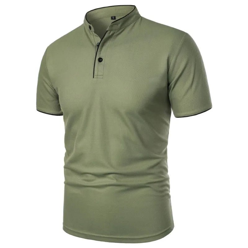 New Men's Short Sleeve T Shirts Summer Solid Color Polo Shirt Breathable Loose Basic Shirts for Men Breathable Lightweight Tops - Maison zamor