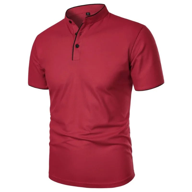 New Men's Short Sleeve T Shirts Summer Solid Color Polo Shirt Breathable Loose Basic Shirts for Men Breathable Lightweight Tops - Maison zamor