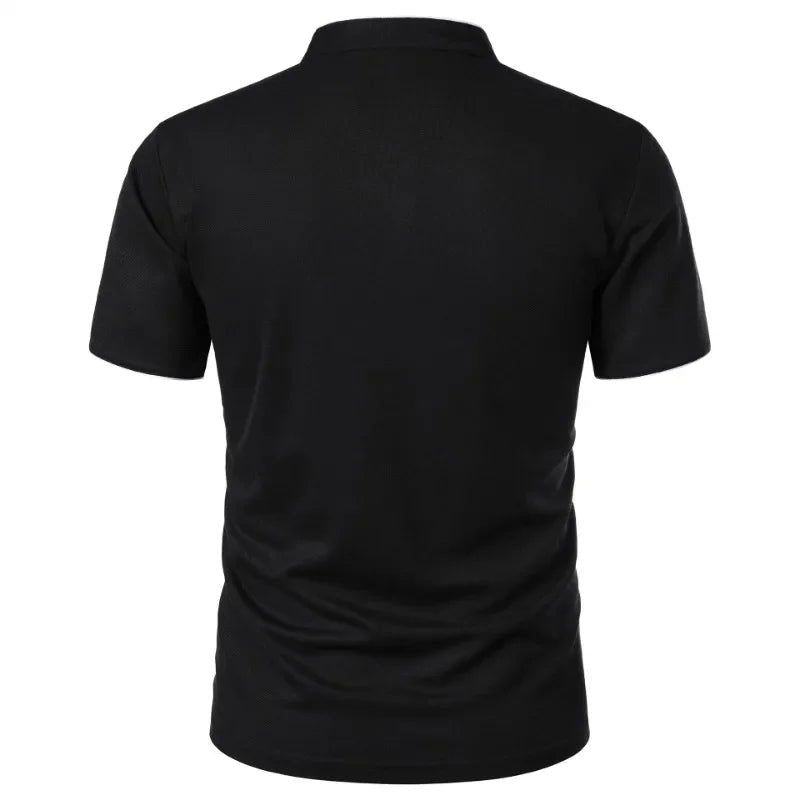New Men's Short Sleeve T Shirts Summer Solid Color Polo Shirt Breathable Loose Basic Shirts for Men Breathable Lightweight Tops - Maison zamor