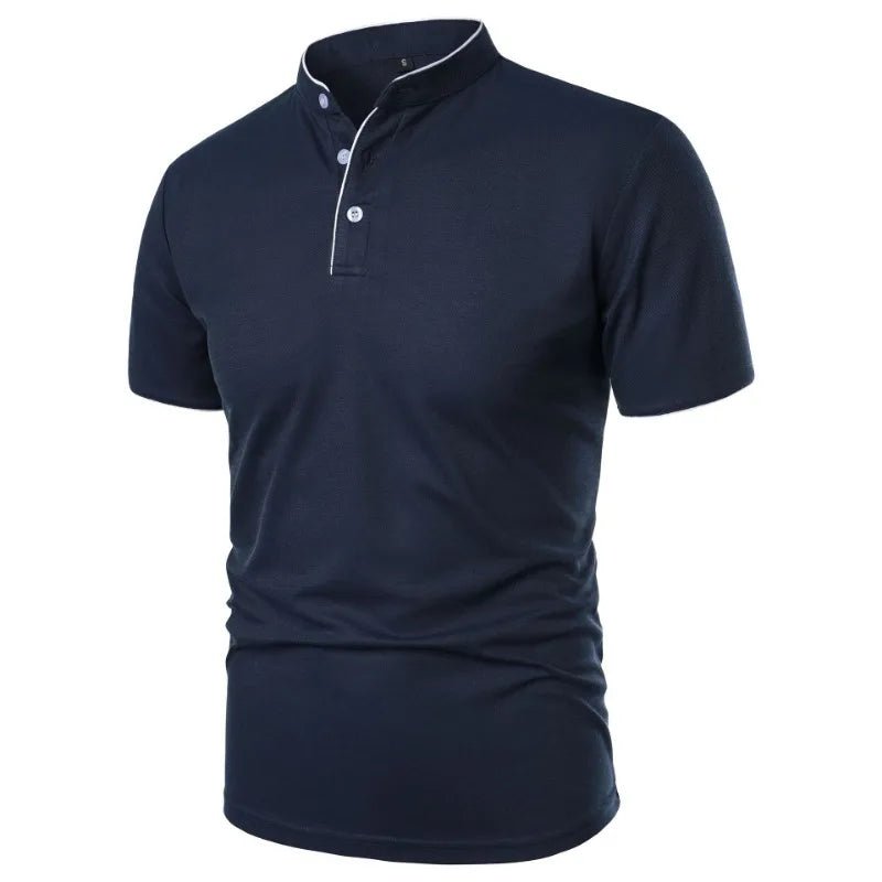 New Men's Short Sleeve T Shirts Summer Solid Color Polo Shirt Breathable Loose Basic Shirts for Men Breathable Lightweight Tops - Maison zamor