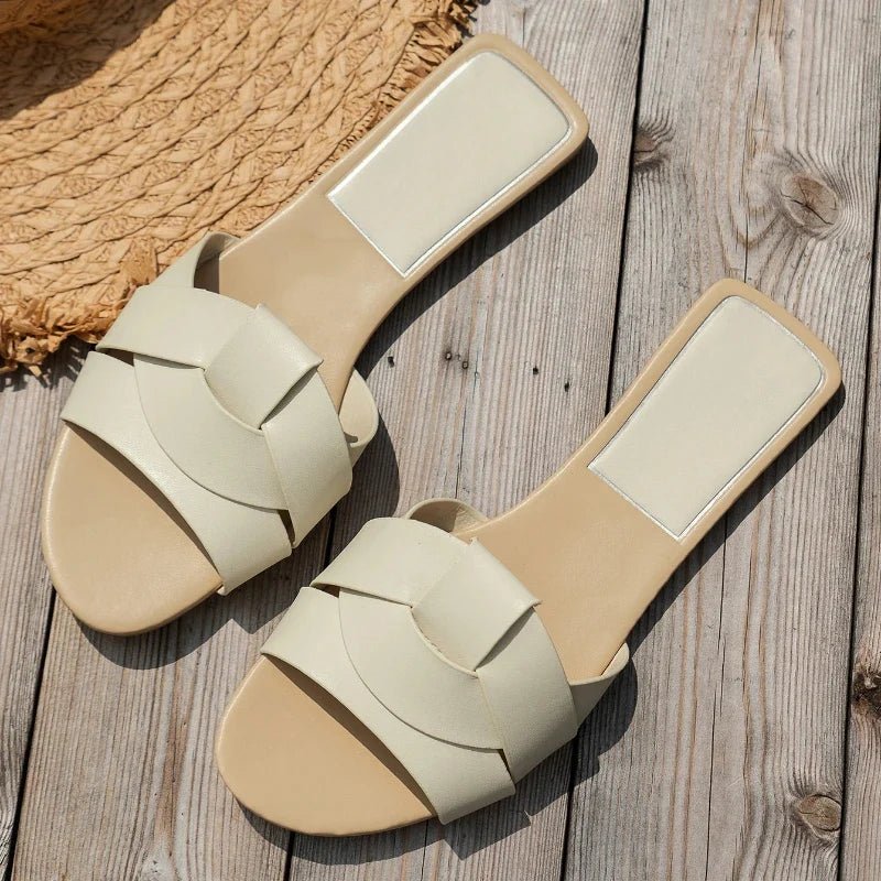 New Summer Designer Women'S Solid Color Fashion Slippers Zapatos De Mujer Women'S Shoes Slippers Women Slippers Women Shoes - Maison zamor
