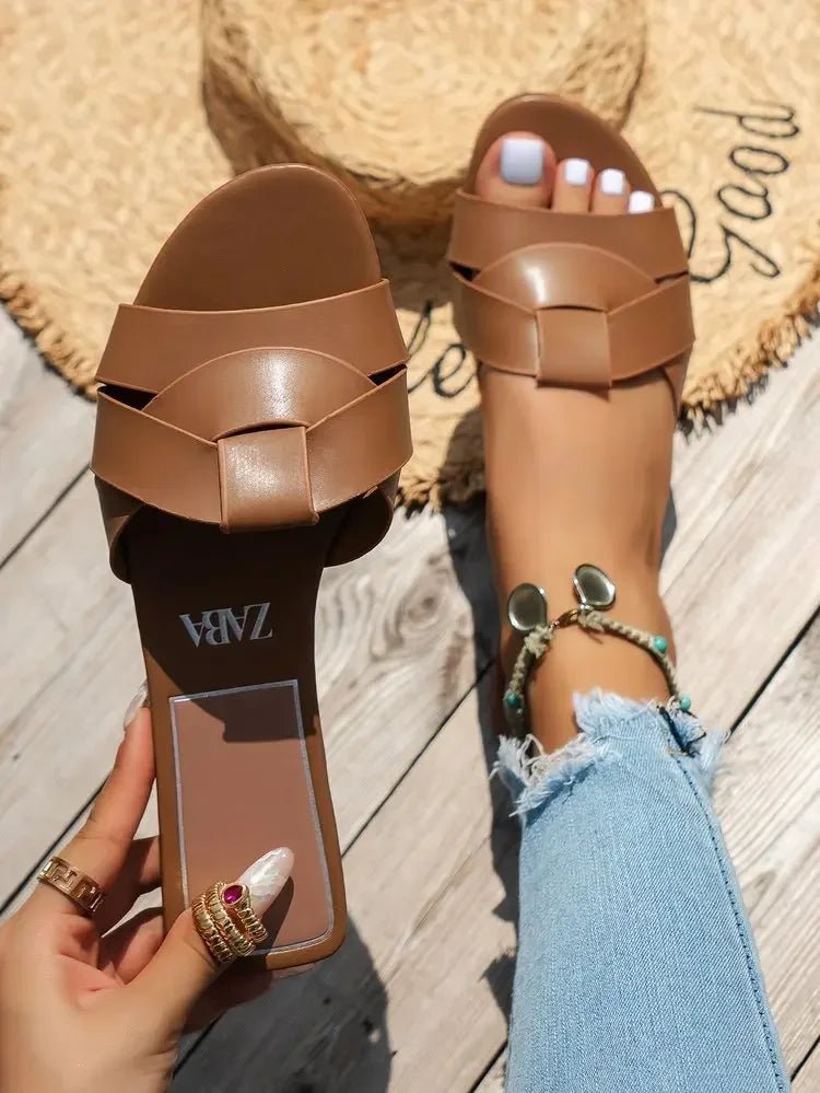 New Summer Designer Women'S Solid Color Fashion Slippers Zapatos De Mujer Women'S Shoes Slippers Women Slippers Women Shoes - Maison zamor