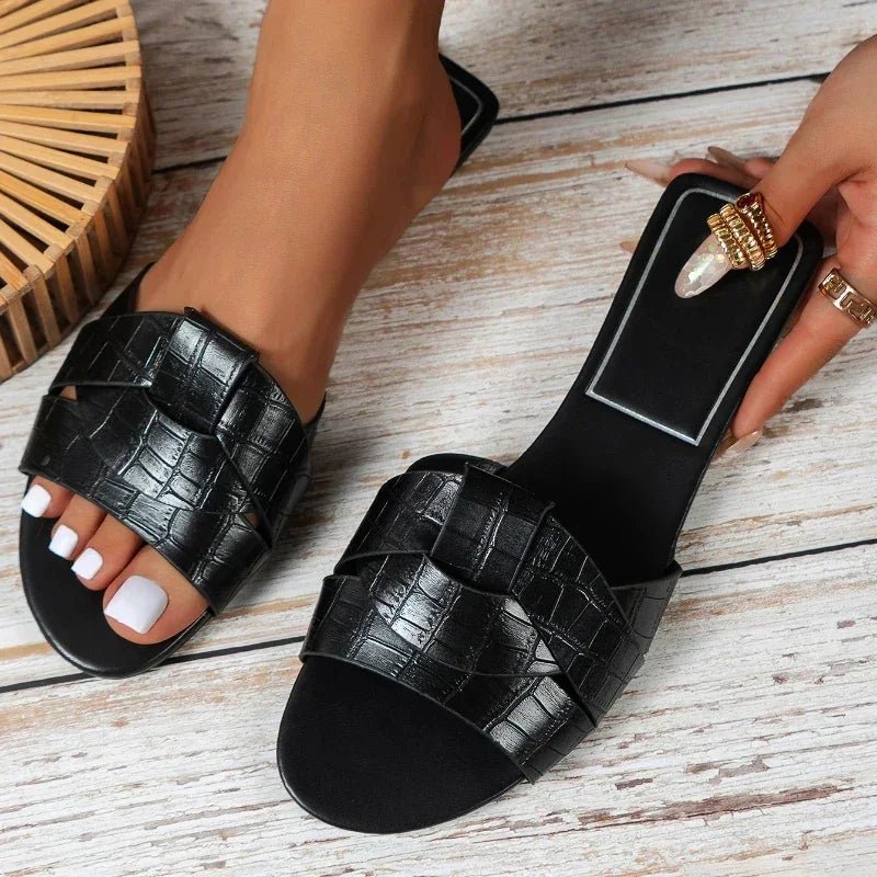 New Summer Designer Women'S Solid Color Fashion Slippers Zapatos De Mujer Women'S Shoes Slippers Women Slippers Women Shoes - Maison zamor