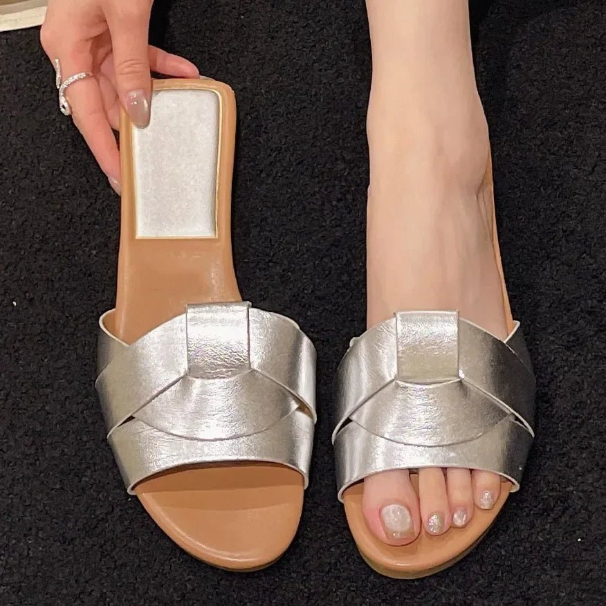 New Summer Designer Women'S Solid Color Fashion Slippers Zapatos De Mujer Women'S Shoes Slippers Women Slippers Women Shoes - Maison zamor