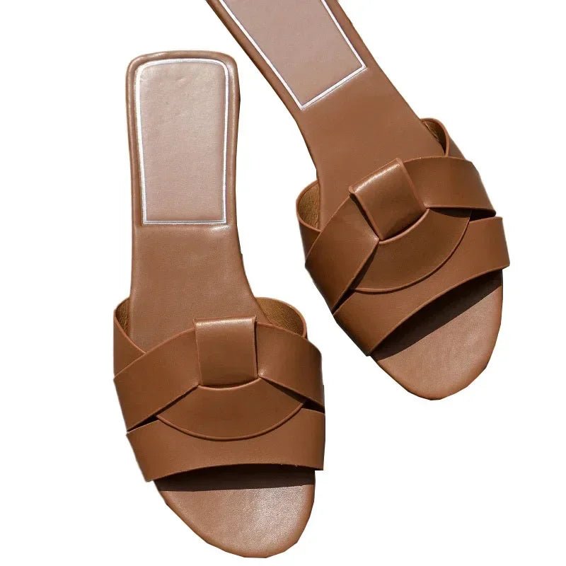 New Summer Designer Women'S Solid Color Fashion Slippers Zapatos De Mujer Women'S Shoes Slippers Women Slippers Women Shoes - Maison zamor