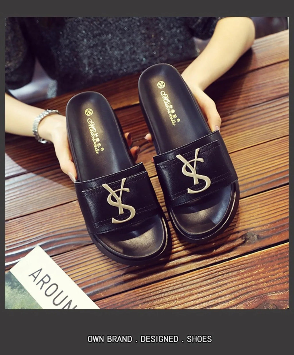 Slippers Luxury Shoes Women Platform Design Slides Fashion Letters Ladies Shoes Casual Slipper Outside Non - slip Slippers Sandals - Maison zamor
