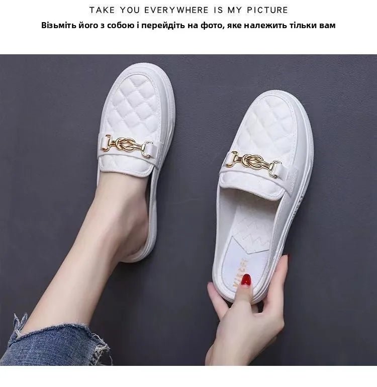 Summer Faion Women's Sandals Outdoor Slippers Spor Chic Flat Heel Korean Sle Pure Color Rubber Bot Paaged Head - Maison zamor
