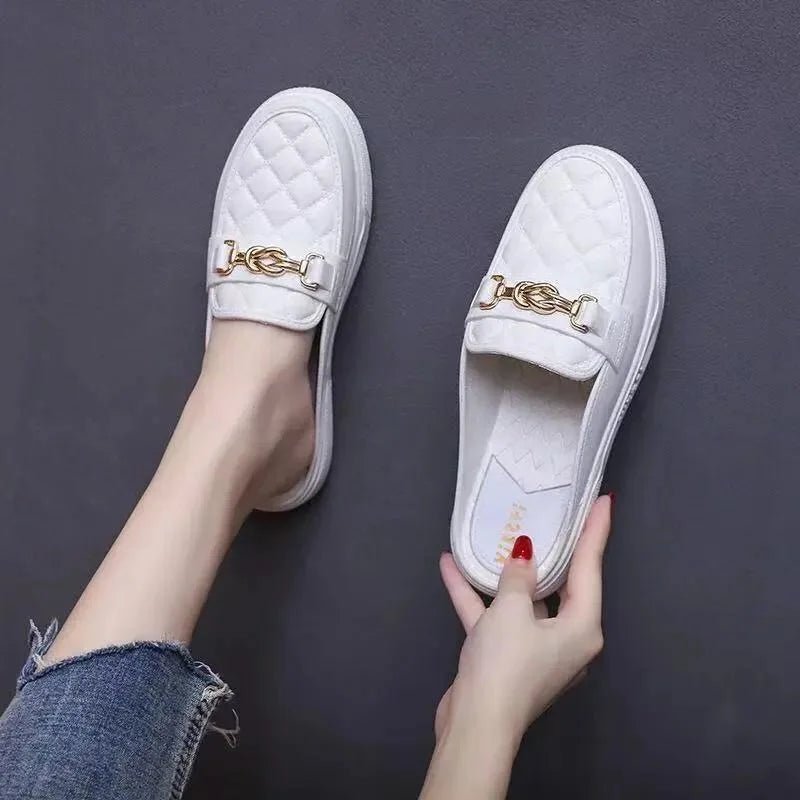 Summer Faion Women's Sandals Outdoor Slippers Spor Chic Flat Heel Korean Sle Pure Color Rubber Bot Paaged Head - Maison zamor