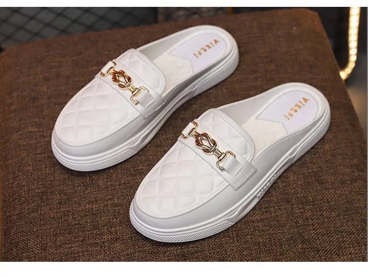 Summer Faion Women's Sandals Outdoor Slippers Spor Chic Flat Heel Korean Sle Pure Color Rubber Bot Paaged Head - Maison zamor