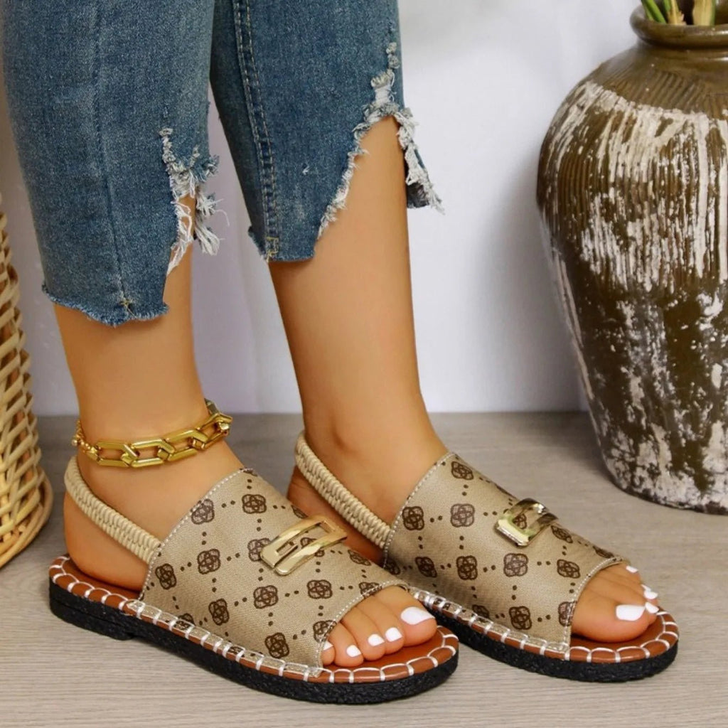 Women Casual Beach Holiday Luxury Sandals 2024 Summer New Fashion Outdoor Flat Sandals Open Toe Sandals Women Shoes for Women - Maison zamor
