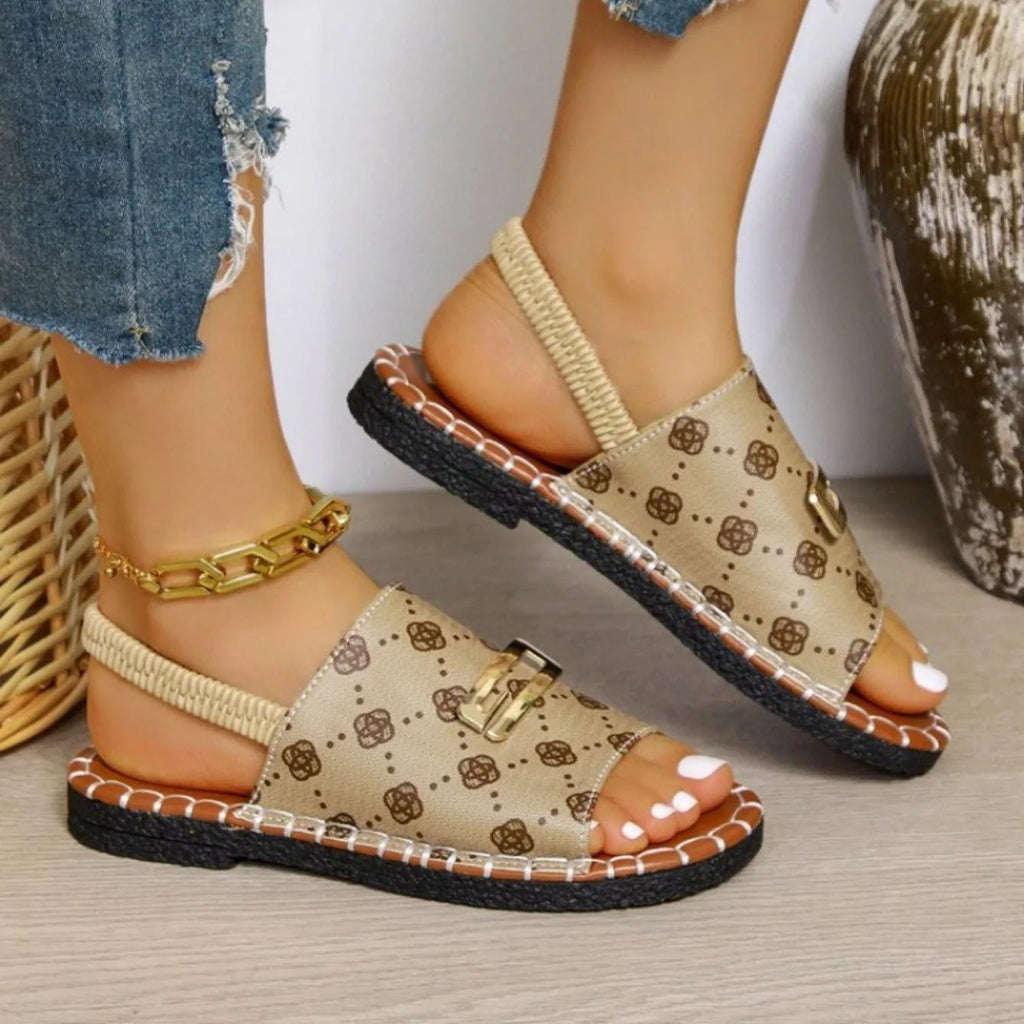 Women Casual Beach Holiday Luxury Sandals 2024 Summer New Fashion Outdoor Flat Sandals Open Toe Sandals Women Shoes for Women - Maison zamor