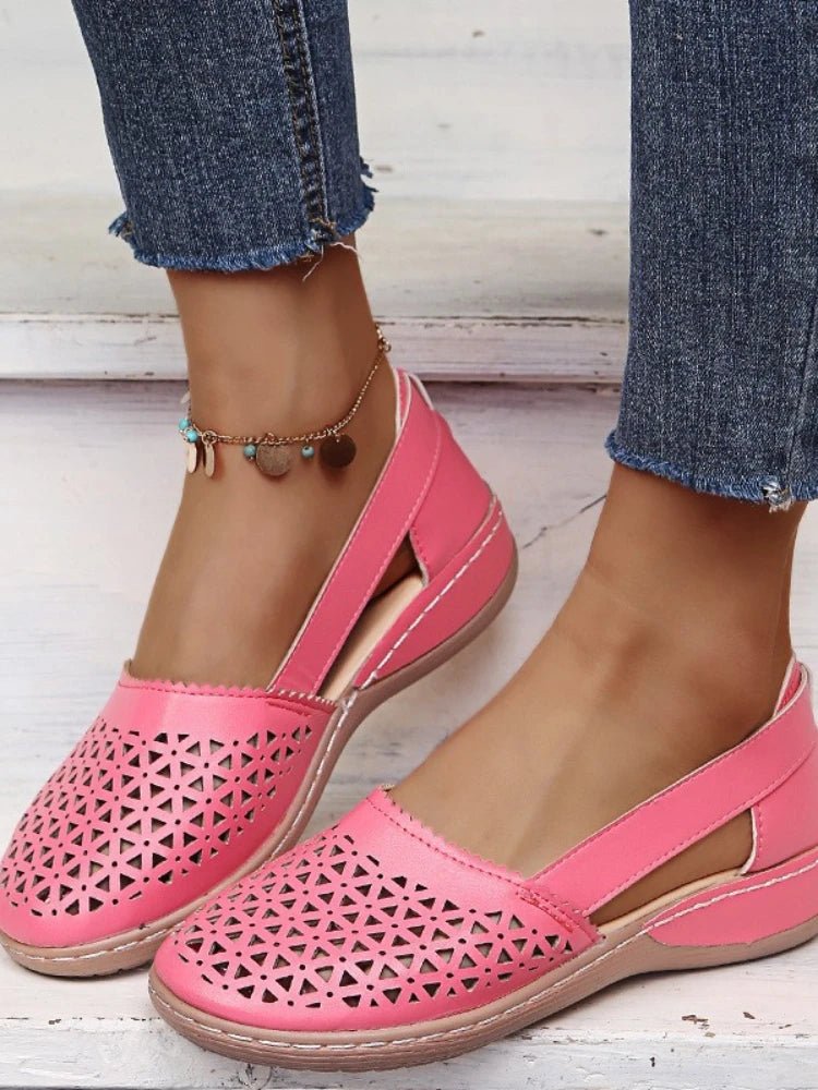 Women's Summer Flat Round Toe Sandals 2022 New Retro Button Sandals Comfy Mary Jane Comfortable Shoes for Women Plus Size 43 - Maison zamor