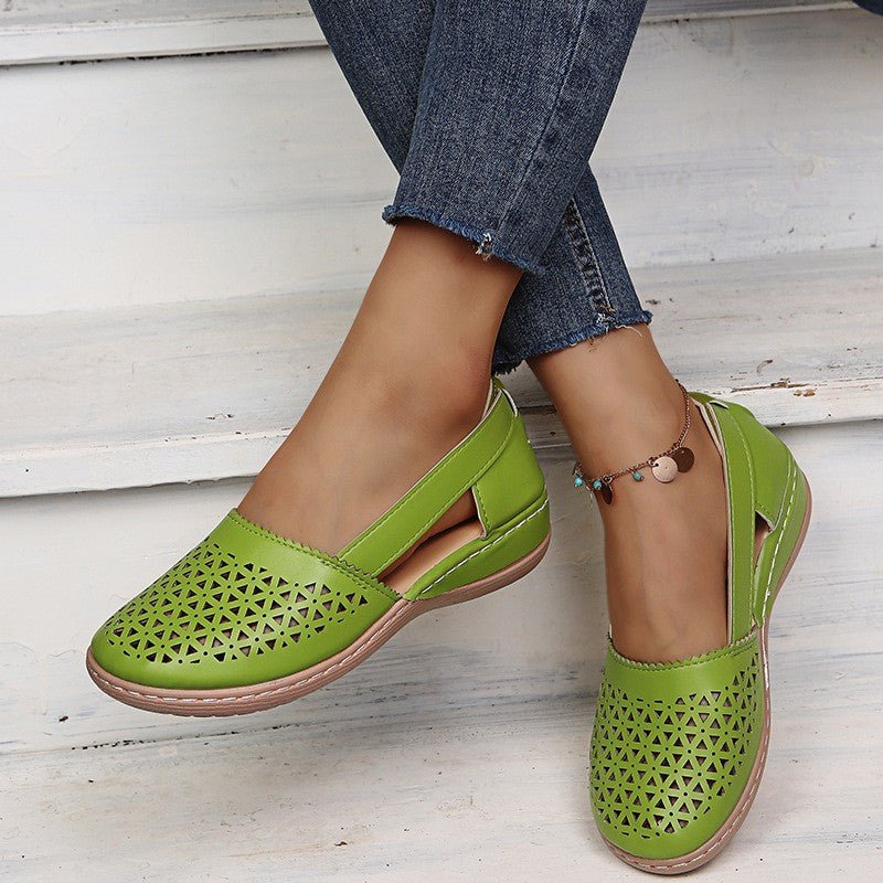Women's Summer Flat Round Toe Sandals 2022 New Retro Button Sandals Comfy Mary Jane Comfortable Shoes for Women Plus Size 43 - Maison zamor